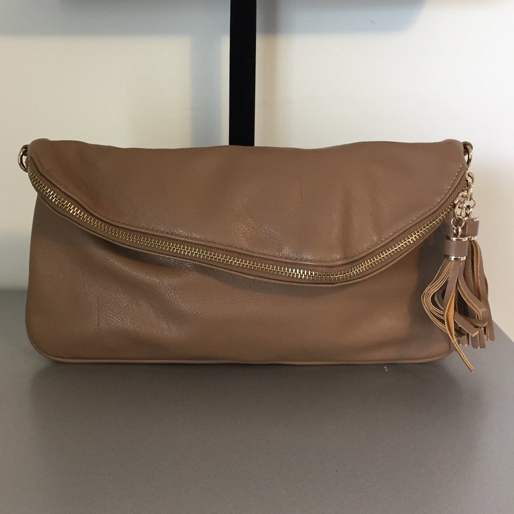 Le Chateau Beige Clutch & Crossbody